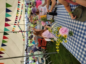 A community gathering on the common in our village. 